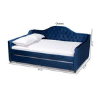 Divano letto Perry Velvet con letto estraibile - Baxton Studio