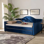 Divano letto Perry Velvet con letto estraibile - Baxton Studio