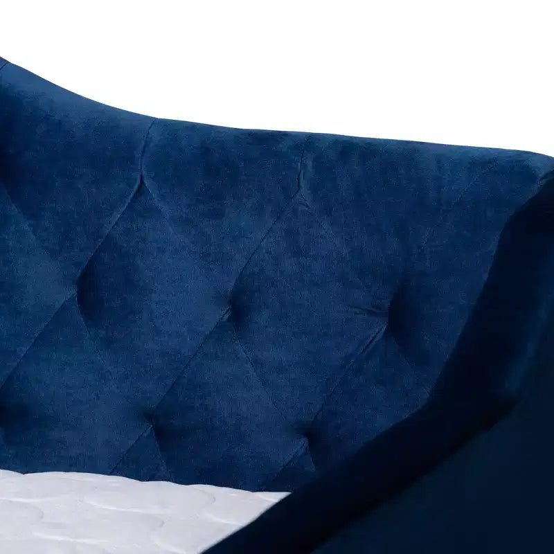 Divano letto Perry Velvet con letto estraibile - Baxton Studio