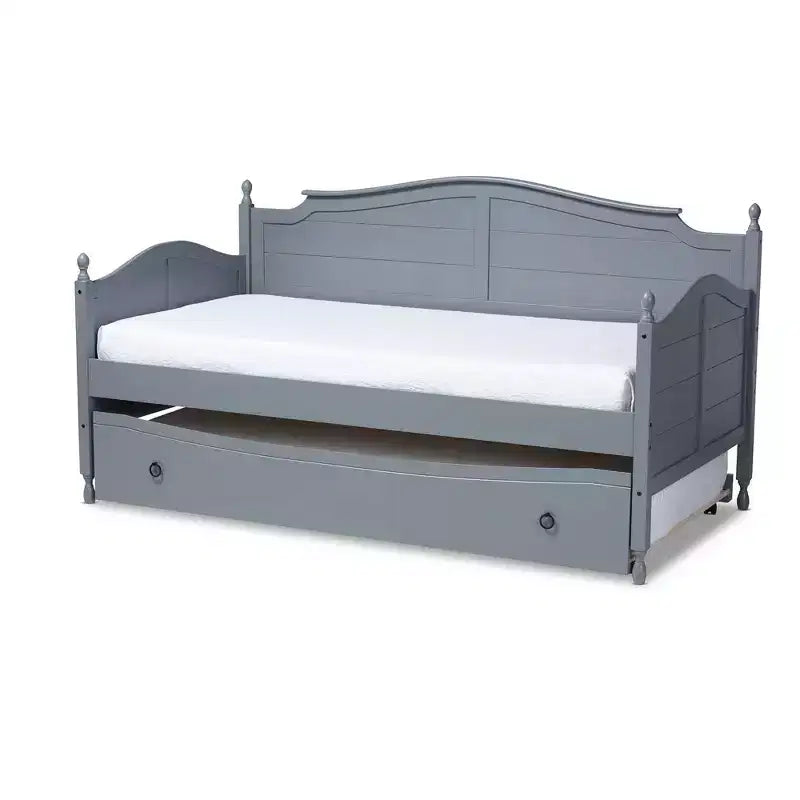 Twin Mara Wood Daybed with Trundle - Baxton Studio