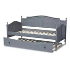 Lettino a giorno Mara Wood con rotelle gemelle - Baxton Studio