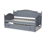 Lettino a giorno Mara Wood con rotelle gemelle - Baxton Studio