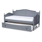 Lettino a giorno Mara Wood con rotelle gemelle - Baxton Studio