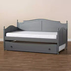 Lettino a giorno Mara Wood con rotelle gemelle - Baxton Studio