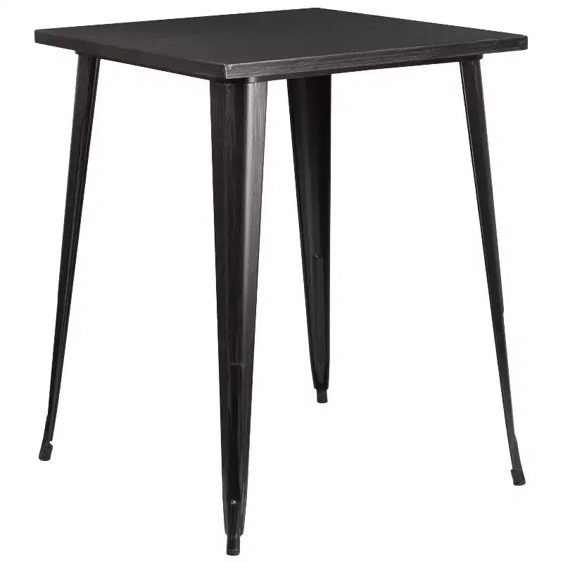 Flash Furniture Commercial Grade 31.5 Square Metal Indoor-Outdoor Bar Height Table
