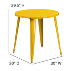 Flash Furniture Tavolo Tondo in Metallo da 30 per Interni ed Esterni per Uso Commerciale