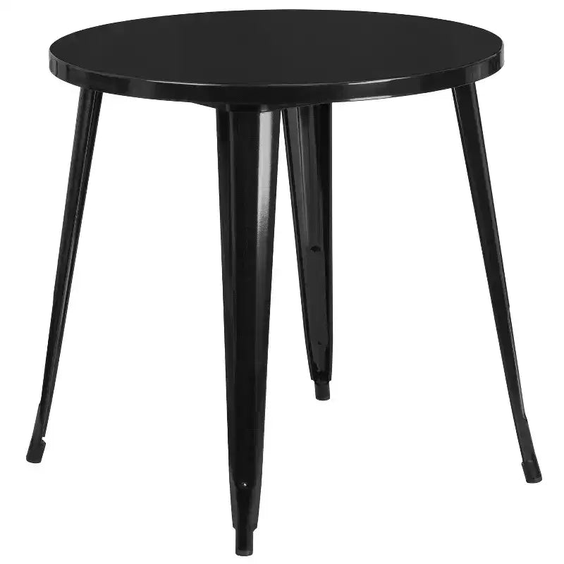 Flash Furniture Tavolo Tondo in Metallo da 30 per Interni ed Esterni per Uso Commerciale