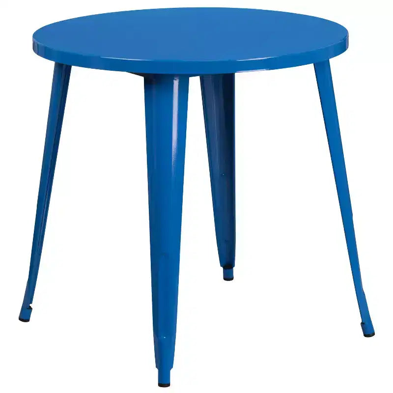 Flash Furniture Tavolo Tondo in Metallo da 30 per Interni ed Esterni per Uso Commerciale
