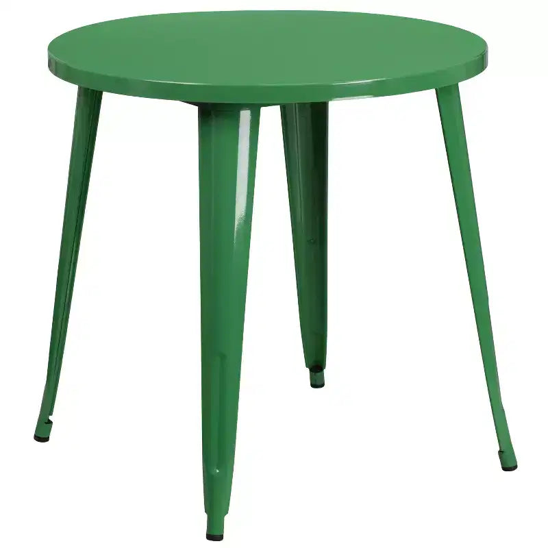 Flash Furniture Tavolo Tondo in Metallo da 30 per Interni ed Esterni per Uso Commerciale