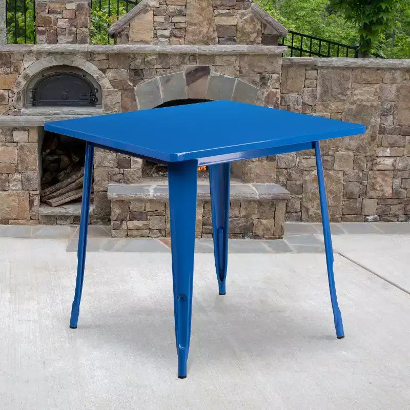Tavolo quadrato da interno/esterno in metallo di livello commerciale Flash Furniture 31.5