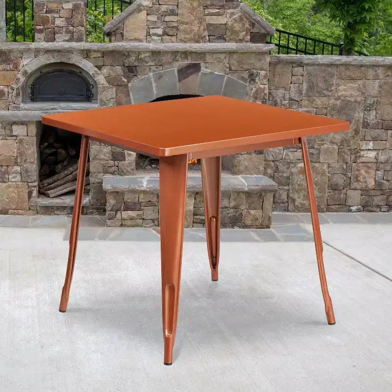 Tavolo quadrato da interno/esterno in metallo di livello commerciale Flash Furniture 31.5