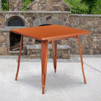 Tavolo quadrato da interno/esterno in metallo di livello commerciale Flash Furniture 31.5