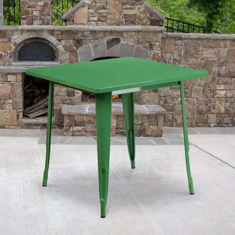 Tavolo quadrato da interno/esterno in metallo di livello commerciale Flash Furniture 31.5