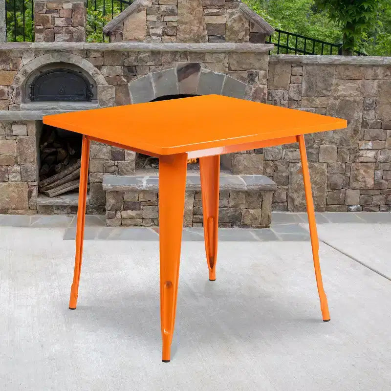 Tavolo quadrato da interno/esterno in metallo di livello commerciale Flash Furniture 31.5