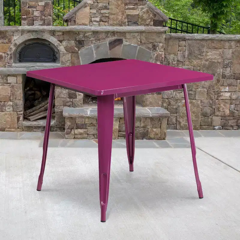 Tavolo quadrato da interno/esterno in metallo di livello commerciale Flash Furniture 31.5
