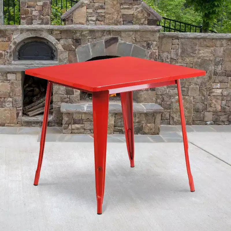 Tavolo quadrato da interno/esterno in metallo di livello commerciale Flash Furniture 31.5