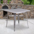 Tavolo quadrato da interno/esterno in metallo di livello commerciale Flash Furniture 31.5