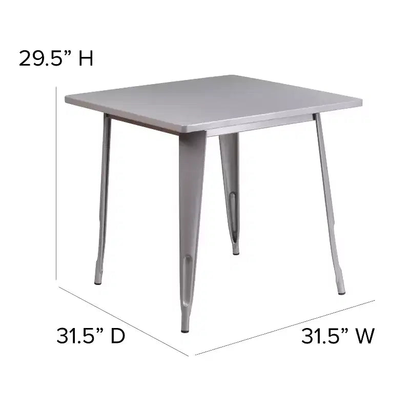Tavolo quadrato da interno/esterno in metallo di livello commerciale Flash Furniture 31.5