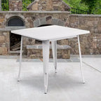 Tavolo quadrato da interno/esterno in metallo di livello commerciale Flash Furniture 31.5