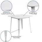 Tavolo quadrato da interno/esterno in metallo di livello commerciale Flash Furniture 31.5
