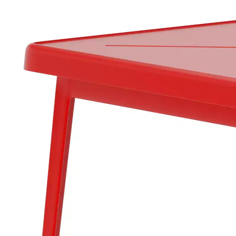Flash Furniture Tavolo Bar Quadrato in Metallo per Interni ed Esterni di Qualità Commerciale da 60 cm
