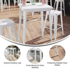 Flash Furniture Tavolo Bar Quadrato in Metallo per Interni ed Esterni di Qualità Commerciale da 60 cm