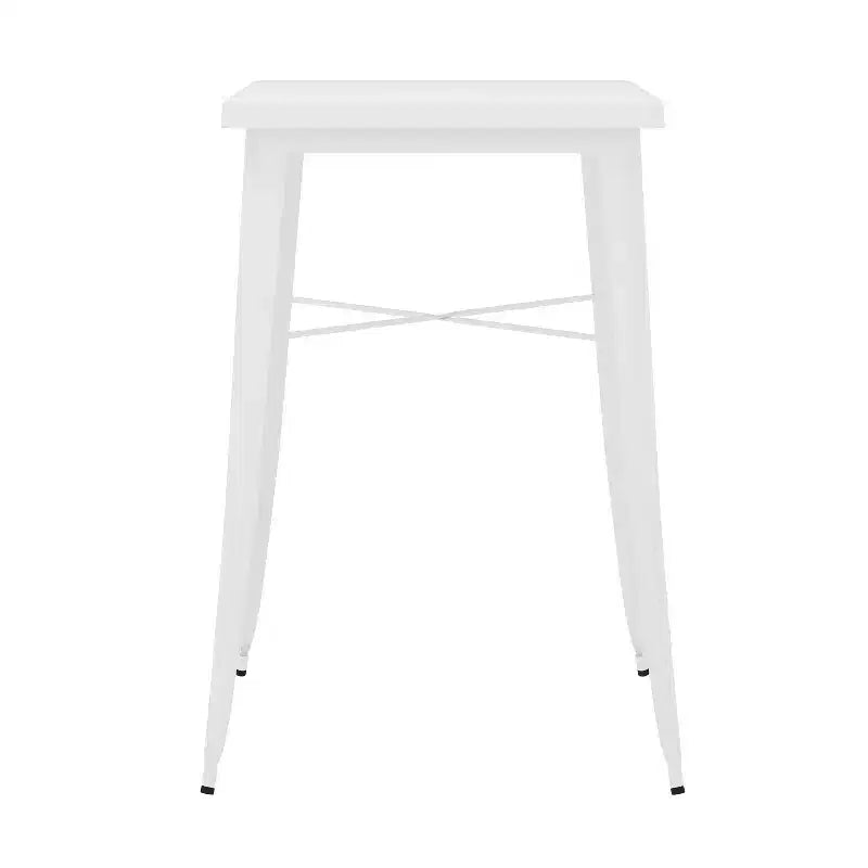 Flash Furniture Tavolo Bar Quadrato in Metallo per Interni ed Esterni di Qualità Commerciale da 60 cm