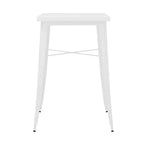 Flash Furniture Tavolo Bar Quadrato in Metallo per Interni ed Esterni di Qualità Commerciale da 60 cm