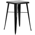 Flash Furniture Tavolo Bar Quadrato in Metallo per Interni ed Esterni di Qualità Commerciale da 60 cm