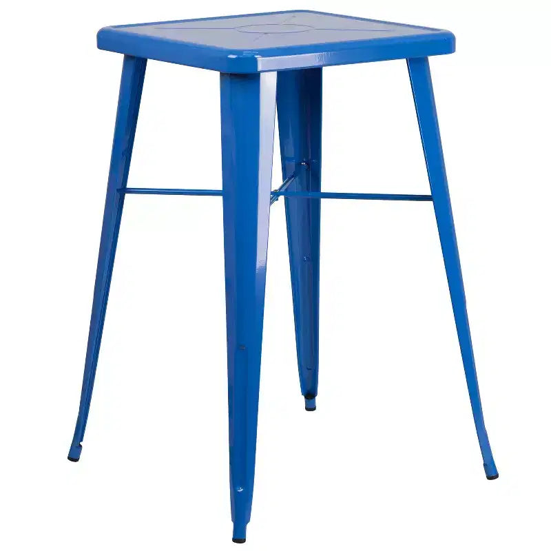 Flash Furniture Tavolo Bar Quadrato in Metallo per Interni ed Esterni di Qualità Commerciale da 60 cm