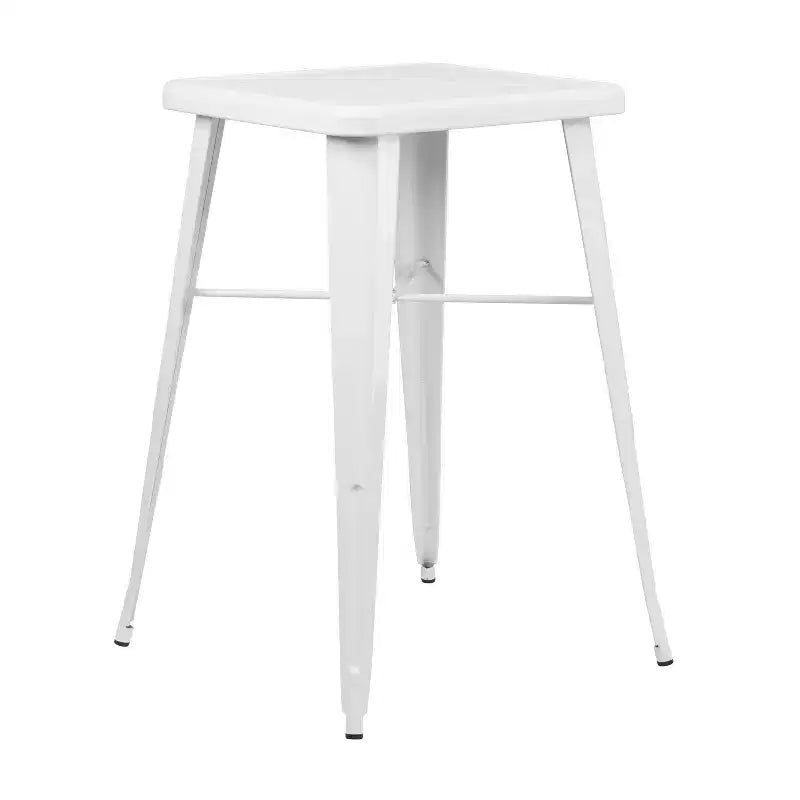 Flash Furniture Tavolo Bar Quadrato in Metallo per Interni ed Esterni di Qualità Commerciale da 60 cm