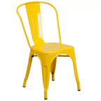 Flash Furniture Set Tavolo Quadrato in Metallo per Interni ed Esterni, Grado Commerciale, 23.75, con 2 Sedie Impilabili