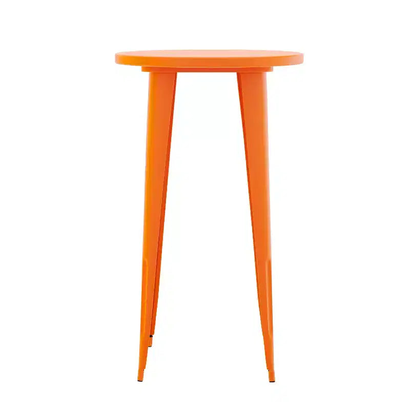 Tavolo Rotondo da Bar per Interni/Esterni in Metallo da 24 pollici per Uso Commerciale Flash Furniture