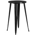 Tavolo Rotondo da Bar per Interni/Esterni in Metallo da 24 pollici per Uso Commerciale Flash Furniture