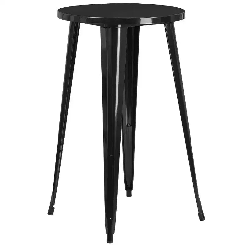 Tavolo Rotondo da Bar per Interni/Esterni in Metallo da 24 pollici per Uso Commerciale Flash Furniture