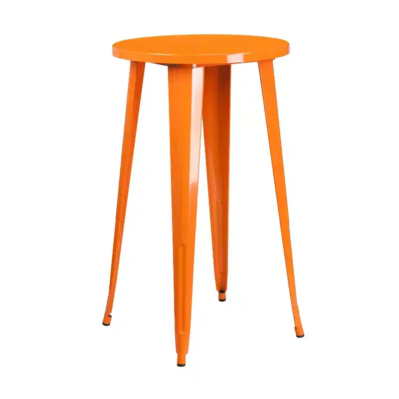 Flash Furniture Commercial Grade 24 Round Metal Indoor-Outdoor Bar Height Table