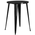 Tavolo rotondo Flash Furniture da 30 pollici in metallo per interni ed esterni ad altezza bar, per uso commerciale