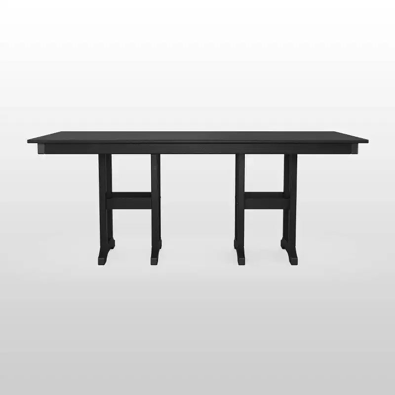 Tavolo da pranzo da esterno rettangolare 37 x 72 POLYWOOD in stile rustico