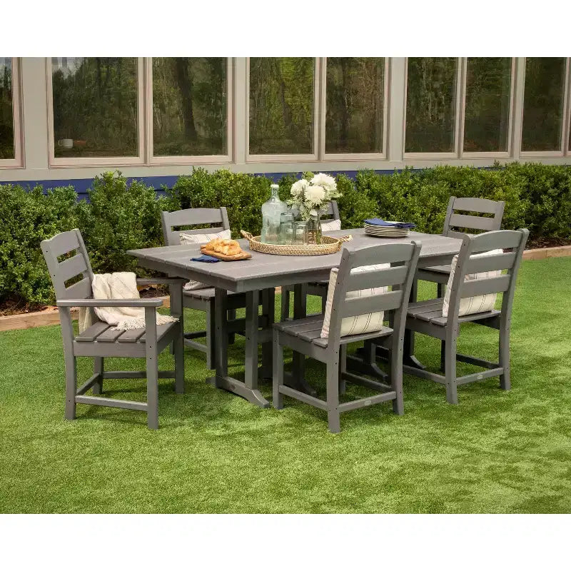 Tavolo da pranzo da esterno rettangolare 37 x 72 POLYWOOD in stile rustico