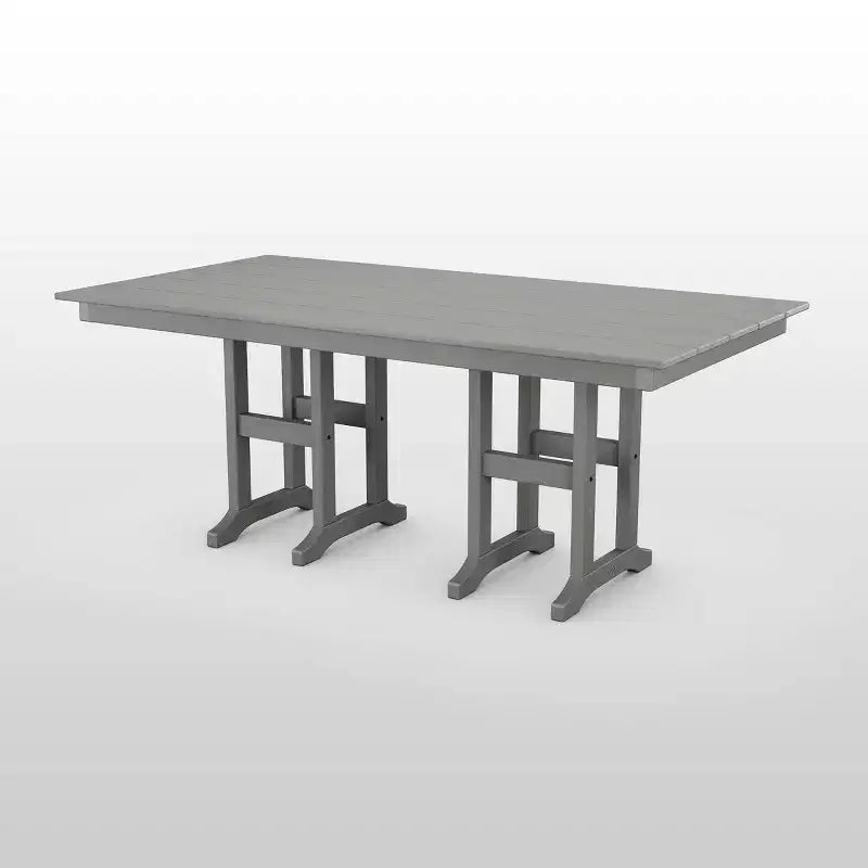 Tavolo da pranzo da esterno rettangolare 37 x 72 POLYWOOD in stile rustico