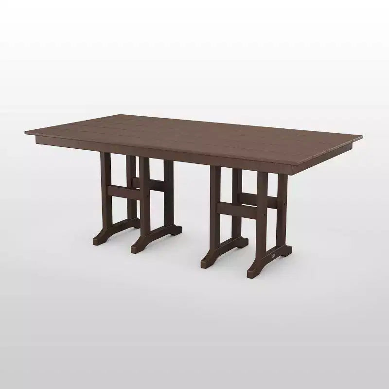 Tavolo da pranzo da esterno rettangolare 37 x 72 POLYWOOD in stile rustico