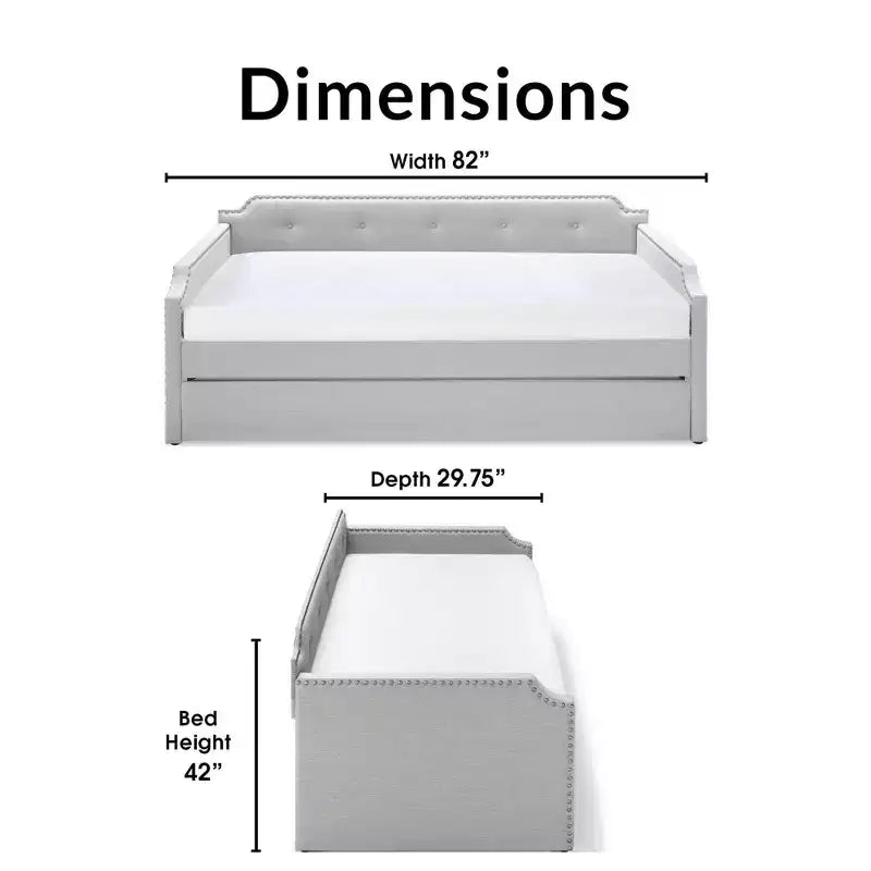 Divano letto imbottito con letto estraibile Bella - Click Decor