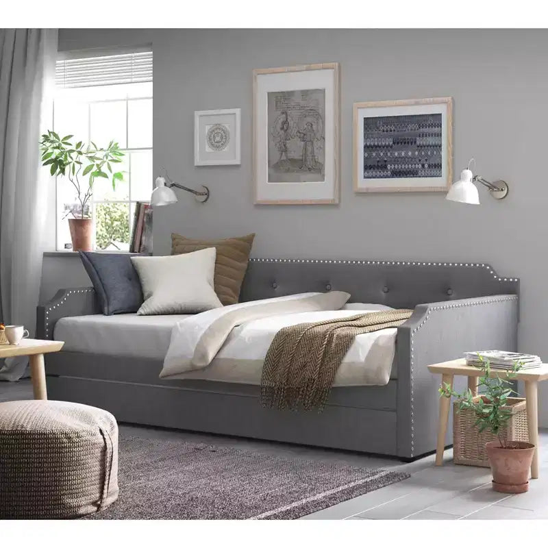 Divano letto imbottito con letto estraibile Bella - Click Decor