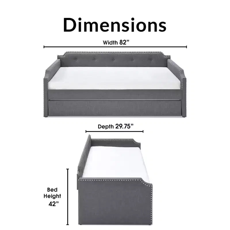 Divano letto imbottito con letto estraibile Bella - Click Decor