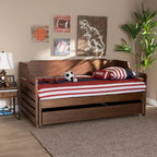 Divano letto allungabile da due piazze a king size con cassetto portaoggetti Jameson - Baxton Studio