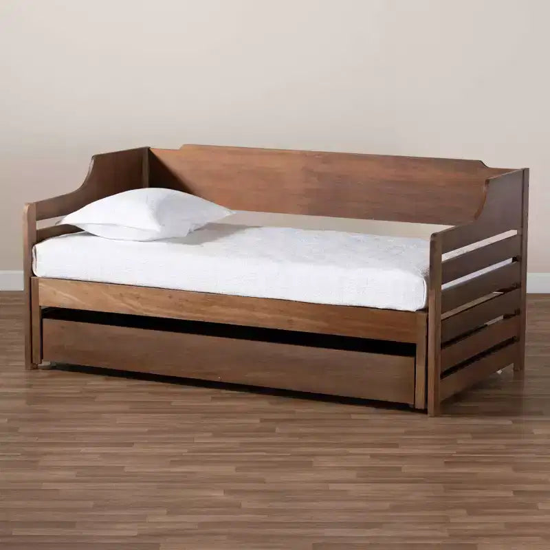 Divano letto allungabile da due piazze a king size con cassetto portaoggetti Jameson - Baxton Studio