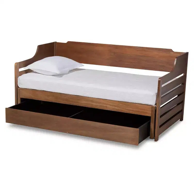 Divano letto allungabile da due piazze a king size con cassetto portaoggetti Jameson - Baxton Studio