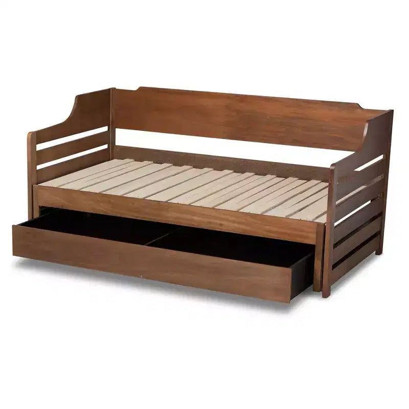 Divano letto allungabile da due piazze a king size con cassetto portaoggetti Jameson - Baxton Studio
