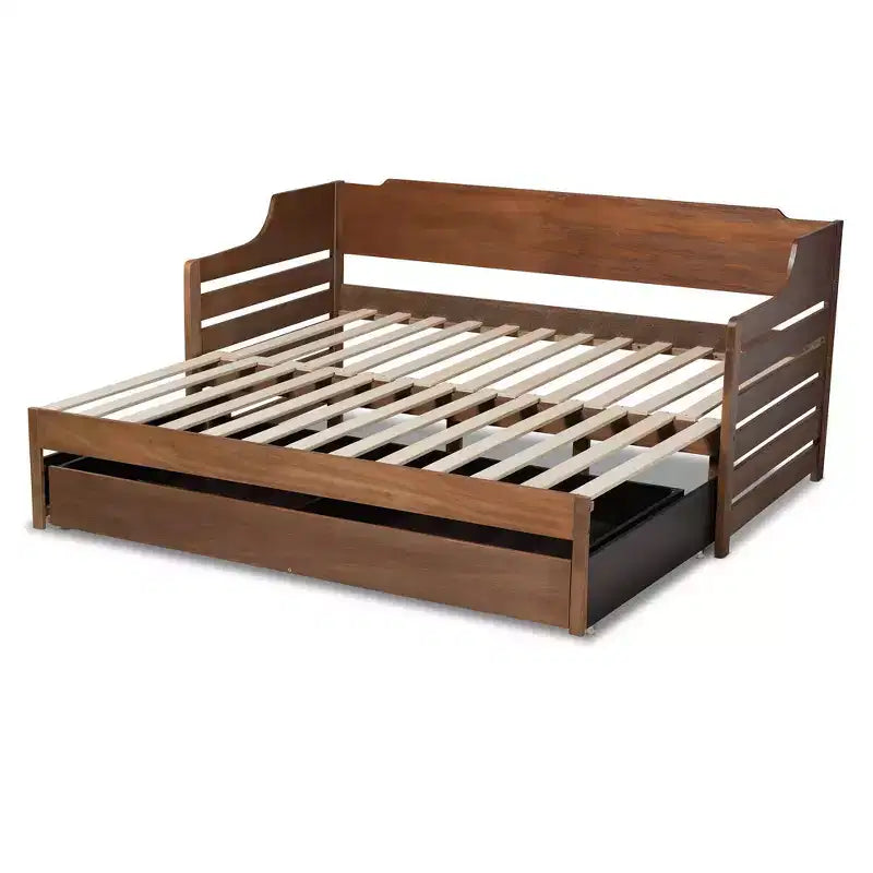 Divano letto allungabile da due piazze a king size con cassetto portaoggetti Jameson - Baxton Studio