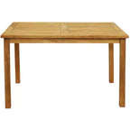 Sunnydaze Tavolo da pranzo rettangolare per esterni in legno massello di teak con finitura antimacchia - 48 - Marrone chiaro